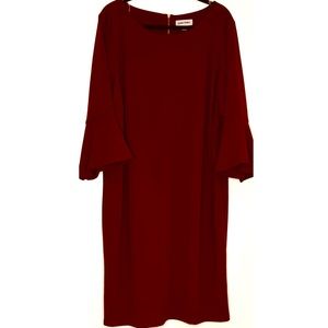 Shelby and Palmer |Size 22 W |Formal Burgundy Midi Dress |Used